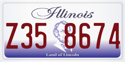 IL license plate Z358674