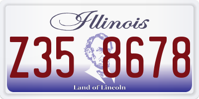 IL license plate Z358678