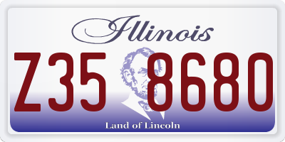 IL license plate Z358680