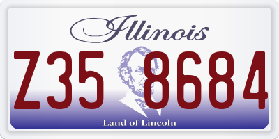 IL license plate Z358684