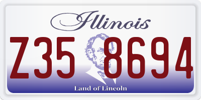 IL license plate Z358694