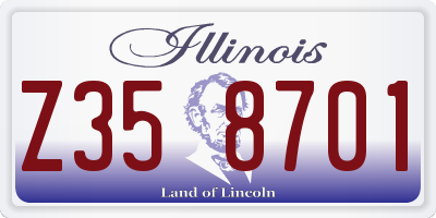 IL license plate Z358701