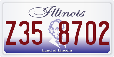 IL license plate Z358702