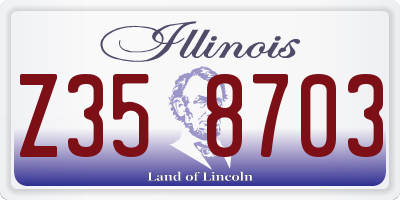 IL license plate Z358703