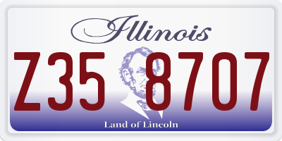 IL license plate Z358707