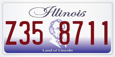 IL license plate Z358711