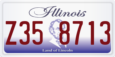IL license plate Z358713
