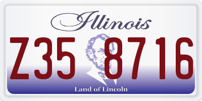 IL license plate Z358716
