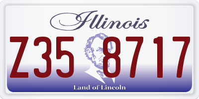 IL license plate Z358717