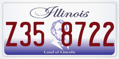 IL license plate Z358722