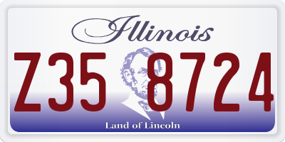 IL license plate Z358724