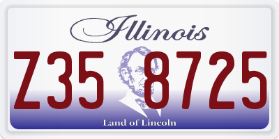 IL license plate Z358725