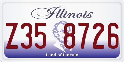 IL license plate Z358726
