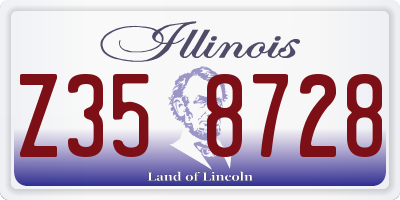 IL license plate Z358728