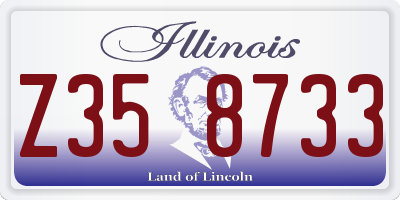 IL license plate Z358733