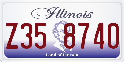 IL license plate Z358740
