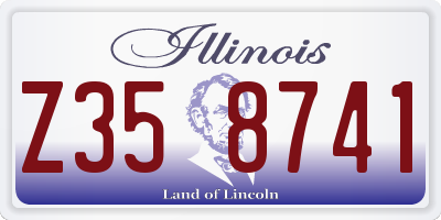 IL license plate Z358741