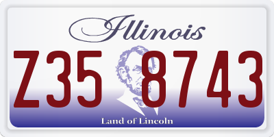 IL license plate Z358743