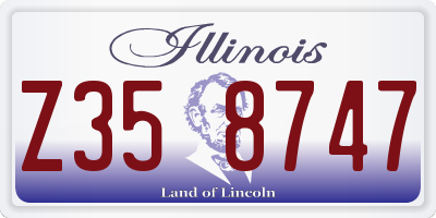 IL license plate Z358747