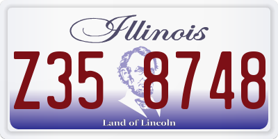 IL license plate Z358748