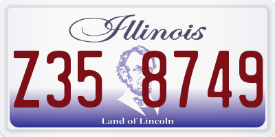 IL license plate Z358749