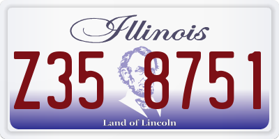 IL license plate Z358751