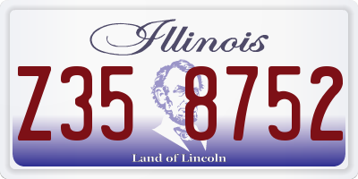 IL license plate Z358752