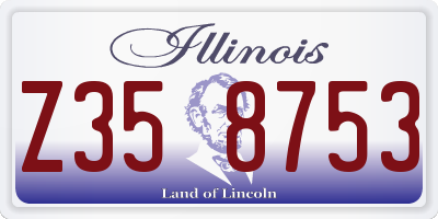 IL license plate Z358753