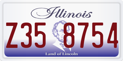 IL license plate Z358754