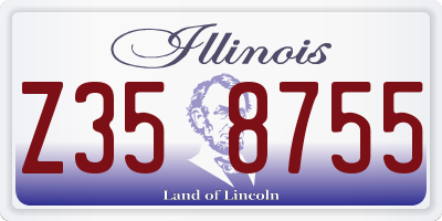 IL license plate Z358755