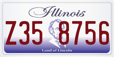 IL license plate Z358756