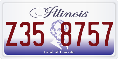 IL license plate Z358757