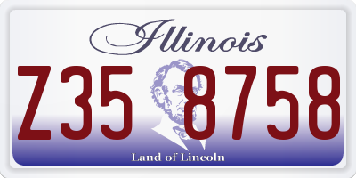 IL license plate Z358758