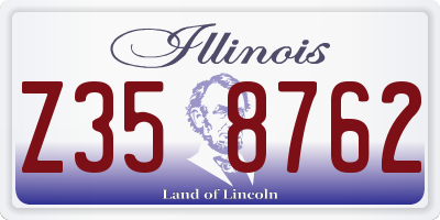 IL license plate Z358762