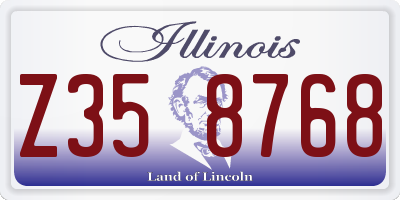 IL license plate Z358768