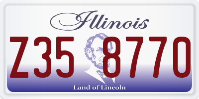 IL license plate Z358770