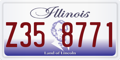 IL license plate Z358771