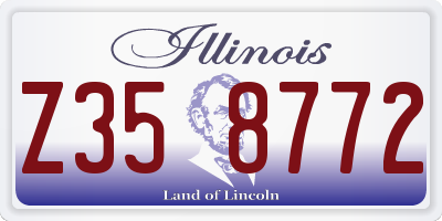 IL license plate Z358772