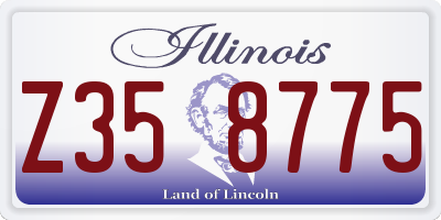 IL license plate Z358775