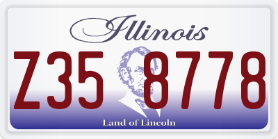 IL license plate Z358778