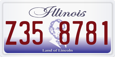 IL license plate Z358781