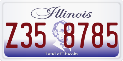 IL license plate Z358785