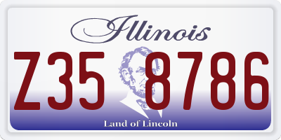 IL license plate Z358786
