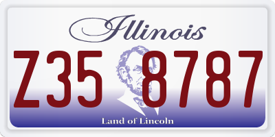 IL license plate Z358787