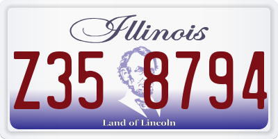 IL license plate Z358794