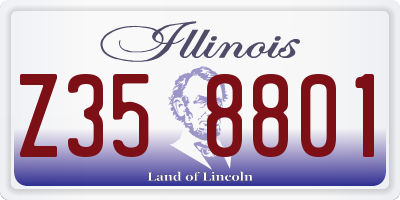 IL license plate Z358801