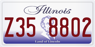 IL license plate Z358802