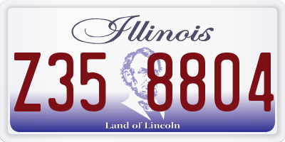 IL license plate Z358804