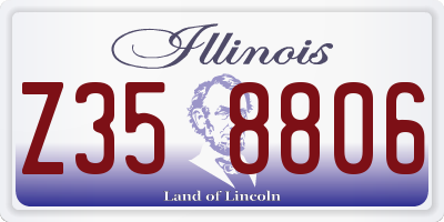 IL license plate Z358806