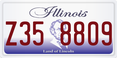 IL license plate Z358809